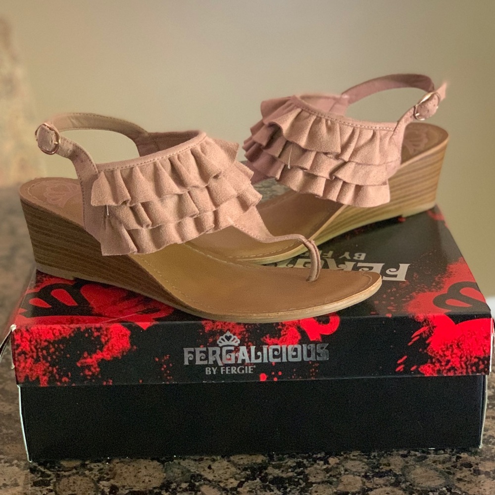 👠2/$30 Fergalicious Wedge Sandals